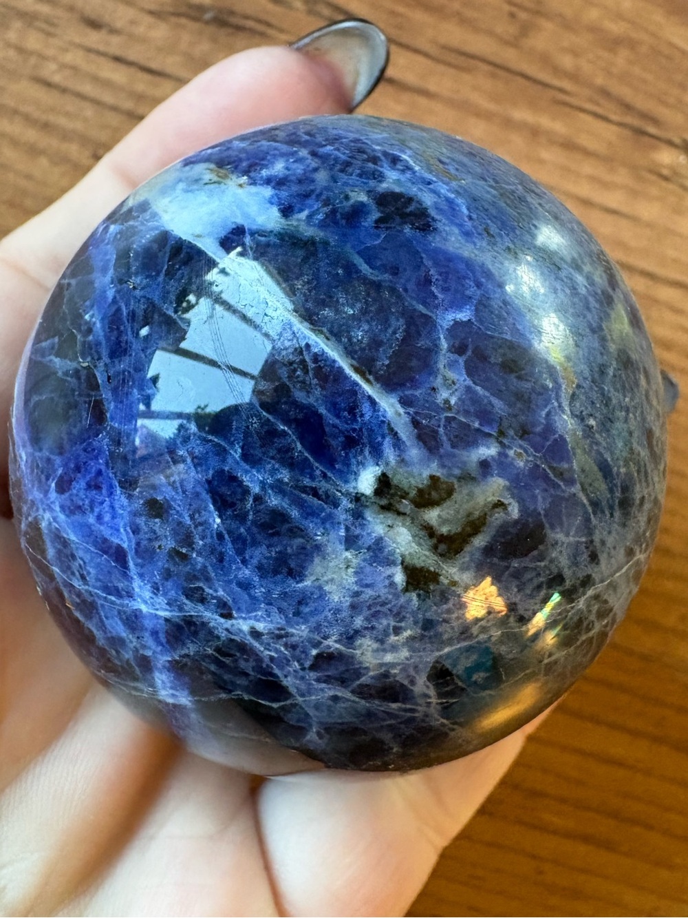 Deep Blue Sodalite Sphere Crystal Ball